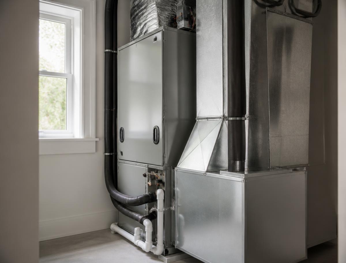 Clean residential air-handler and ductwork installation